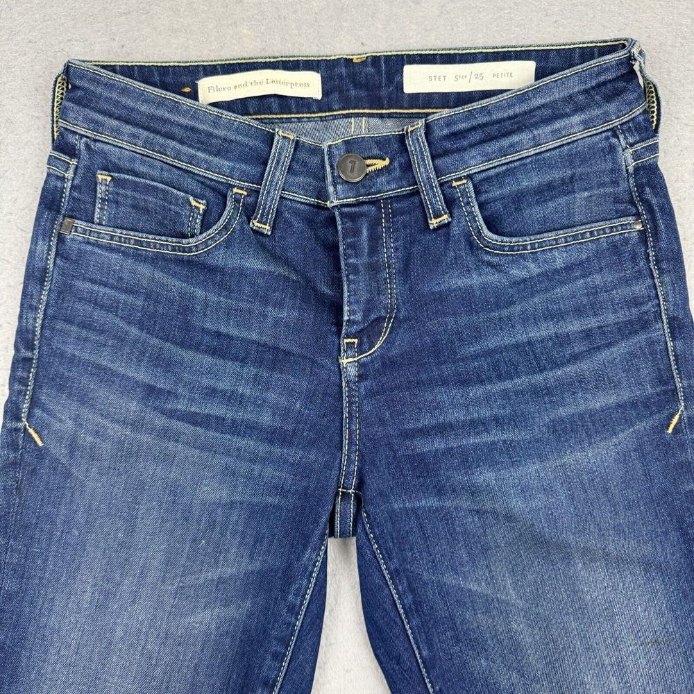 Pilcro Anthropologie Stet Skinny Jeans Womens Petite 25 Petite Stretch Zip Fly